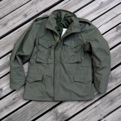 Military M65 Green Field Jacket Windbreaker Men Pockets Vintage Outdoor Coat Top - Image 1 of 4