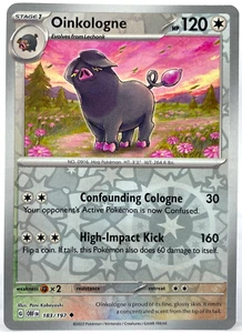 OINKOGNE Olo Reverse Scarlatto Fiamme Ossidiana Viola 183/197 Pokémon - Foto 1 di 2