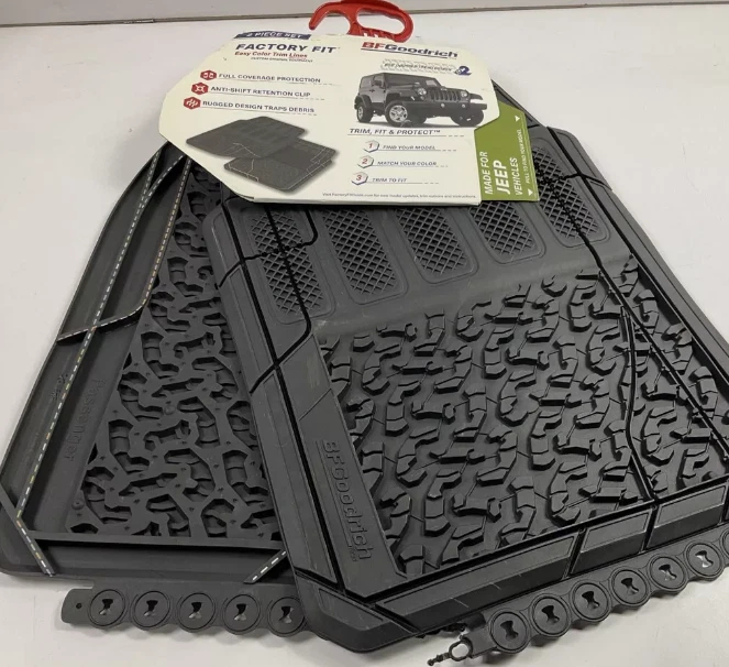 Alfombrillas de goma para todo tipo de clima BFGoodrich 580-10, negras, para Jeep 25,5"x17,75" Foto 1 de 1