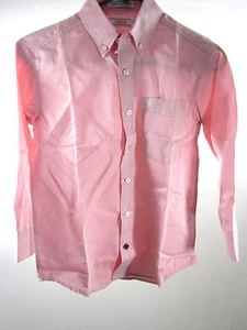 IZOD BIG BOY'S LONG SLEEVE SOLID TWILL WOVEN SHIRT, LIGHT RED, SIZE SMALL, NEW - Picture 1 of 3
