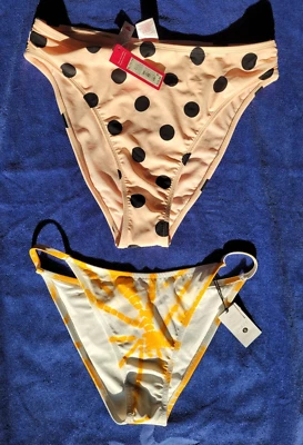 Pantalones de bikini Shade & Shore Tie dye & Xhilaration a lunares L 12-14 para mujer NUEVO Foto 1 de 4