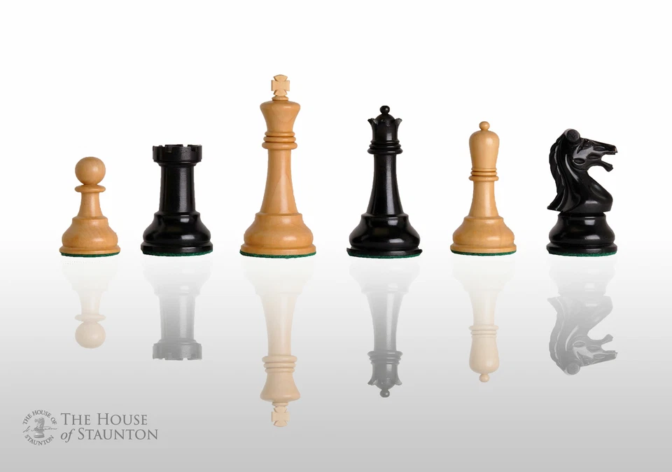 Reproduction Drueke Players Choice Chess Pieces - 3.75" King - Ebonized Boxwood - Image 1 of 4