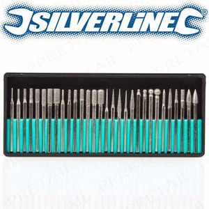 30Pc DIAMOND BURR ROTARY TOOL BIT SET Dremel Engraving Tiles Stone Glass Wood - Picture 1 of 2