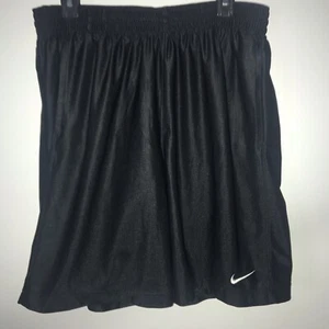 Nike Shorts Mens XL Athletic Performance Basketball Elastic Black White Swoosh - Picture 1 of 9