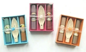 Set of Three small incense gift sets orange, sandalwood, for wedding favours - Picture 1 of 4