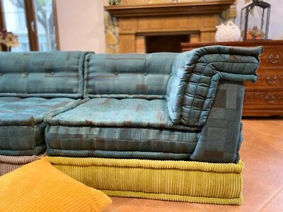 Sectional French tufted Daybed Sofa Couch Custom Modular Buildable Green Asian - Image 1 of 4