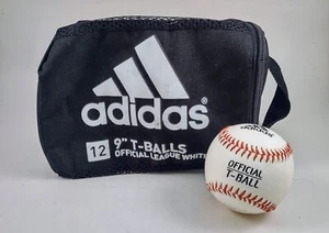 Official T-Balls | 12 Count | Adidas | Sponge Rubber Center | 9" Tee Ball - Picture 1 of 5