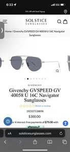 Givenchy GVSPEED GV 40058 U 16C Navigator Sunglasses - Picture 1 of 3