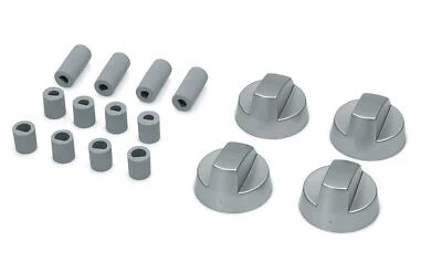 SPARES NETWORK 4 x Universal Belling Oven Cooker Hob Control Knobs And Adaptors