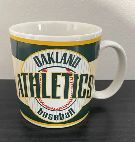 Vintage Oakland Athletics Baseball Mug Coffee Cup Russ MLB Genuine Merchandise Cover