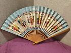 1950S B.O.A.C. British Overseas Airways Corporation Bamboo & Paper Promotion Fan