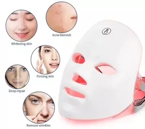 Led Face Mask Red Light Therapy, 7-1 Colors LED Facial Skin Care, Red Light - Picture 1 of 4