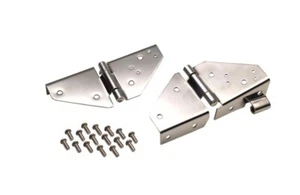 Kentrol 30403 Windshield Hinge Pair for 76-95 Jeep CJ/Wrangler YJ - Polished - Picture 1 of 1