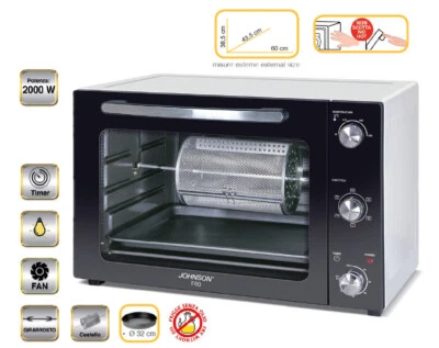 Johnson F60 Forno elettrico ventilato 60Lt. 2000W funzione friggitrice ad aria - Immagine 1 di 4