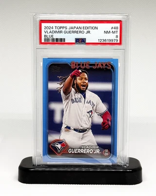 Vladimir Guerrero Jr. 2024 Topps Japan Blue /150 PSA 8 POP 1 Blue Jays - Image 1 of 2