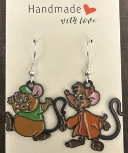 Handmade Disney Cinderella Gus And Jaq Earrings - Picture 1 of 1