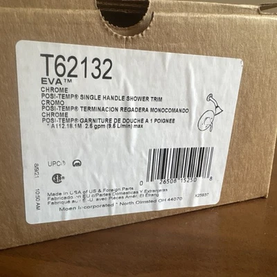 Grifo de ducha Moen T62132 cromo Eva monomando posi temp Foto 1 de 4