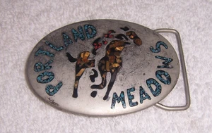 Portland Meadows Metal Belt Buckle horse racing venue in Portland, Oregon - Bild 1 von 2