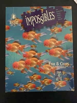 BePuzzled Impossibles Puzzle Fish & Chips Borderless 750+5 Extra Pieces New - Image 1 of 3