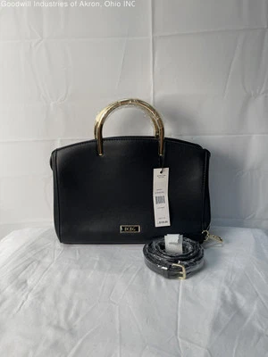 Bolsa satchel preta nova com etiquetas BCBG Elyse - Imagem 1 de 4