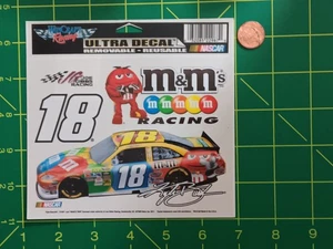 WinCraft Ultra Decalcomania MMs Racing 18 Joe Gibbs NASCAR Rimovibile Riutilizzabile Auto Decalcomania - Foto 1 di 1