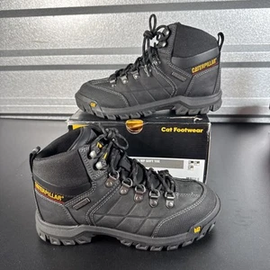 Caterpillar THRESHOLD Waterproof SR Slip Resistant SOFT TOE Boot Black Size 6.5 - Picture 1 of 7