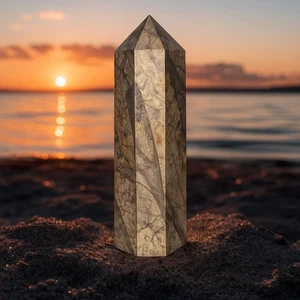 Natürlicher Pyrit Spitze Obelisk Kristall Turm Heilung Meditation Heimdekoration - Bild 1 von 5