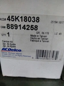 NEW GM 88914258 Camber Adjustment Kit 1982-2017 - Picture 1 of 4