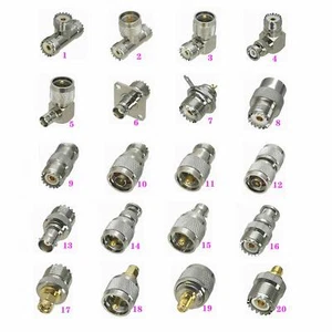 1 Stück Adapter UHF PL259 SO239 auf UHF/BNC/N/SMA Stecker & Buchse RF Stecker - Bild 1 von 78