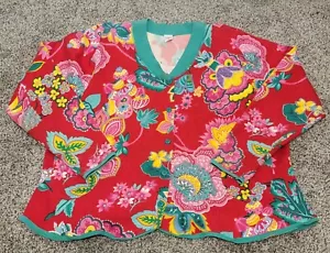 Oilily Button Up Cardigan Colorful Vibrant Japanese Floral Pattern Quilted - Picture 1 of 7