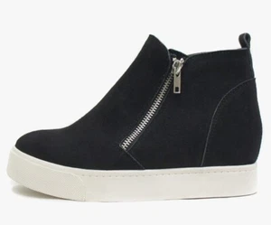 Soda Womens Taylor Nubuck Hight Top Slip On Fashion Sneakers Sz 8.5 Euc - Picture 1 of 11