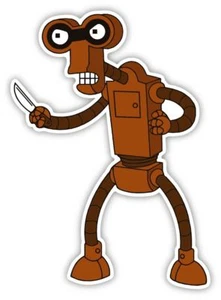 Futurama Roberto Cartoon Sticker laptop wall car phone Kids Child - Picture 1 of 1