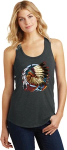 Top sin mangas Chief Dreamcatcher para motociclista Racerback para mujer - Imagen 1 de 26