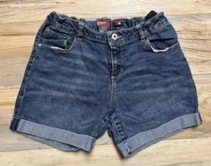 Girls - Plus Size 18.5 - Arizona - Cuffed Midi Denim Shorts- Adjustable Waist - Picture 1 of 9