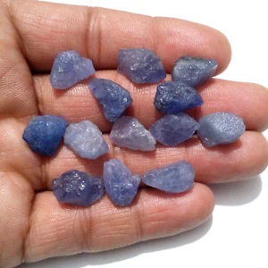 Fabulous AA+ Blue Tanzanite Raw 13 Piece Size 12-15 MM Tanzanite Rough Jewelry - Picture 1 of 8