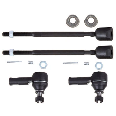 2pcs Front Inner Outer Tie Rod End Links For 1990-1995 Suzuki Swift Geo Metro - Image 1 of 4