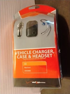 Verizon Wireless Headset Bundle with Leather Case and Car Charger for LG VX5400 - Picture 1 of 12