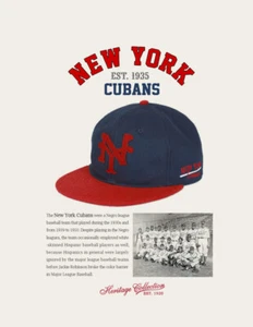 Gorra de béisbol New York Cubans Liga Negra de lana Liga Negra - Imagen 1 de 2