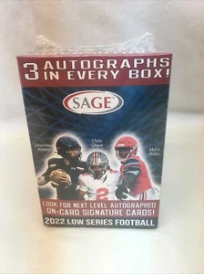 2022 Sage Low Series Football Factory Blaster Box Sealed - 3 Autographs - Picture 1 of 3