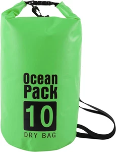 Borsa Impermeabile Con Tracolla Regolabile, Resistente Roll-Top Zaino Da Viaggio - Foto 1 di 12