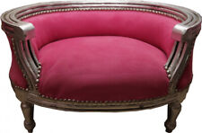 Sofá barroco para perros y gatos rosa/plata - sillón para perro asiento cama para perro cama para gatos