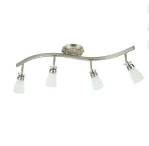 4-Light Traditional Track Lighting Set, Satin Nickel - Picture 1 of 15