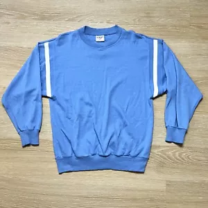 Vintage blau gestreiftes Aileen Sport Sweatshirt S Pullover Cardigan Sweater Made USA EUC - Bild 1 von 6
