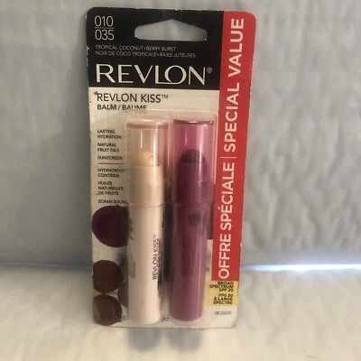 Bálsamo Revlon Kiss hidratación duradera #010 y #035 embalaje dañado Foto 1 de 2