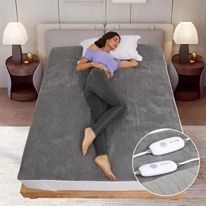 Electric Mattress Pad Queen Size 60''X80'', Dual Control with 5 Heating Levels,  - Picture 1 of 6