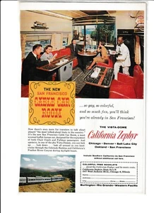 Anuncio original de revista California Zephyr 1961 para habitación de teleférico - Imagen 1 de 1