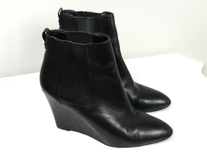 Stivaletti Sam Edelman neri in pelle con zeppa elastica alla moda misura 10 - Foto 1 di 11
