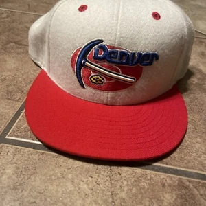 Rare Vintage MITCHELL & NESS Denver Nuggets Pickaxe Snapback Hat Cap 2000s Retro - Picture 1 of 6