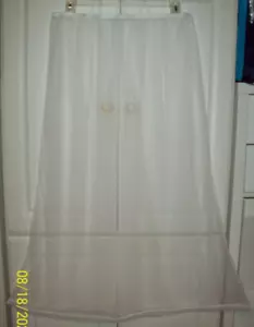 BLANCO NAILON TRANSPARENTE * 15 Denier * MEDIO DESLIZAMIENTO * 32 - 54 Cintura * Longitud 40" - Imagen 1 de 1