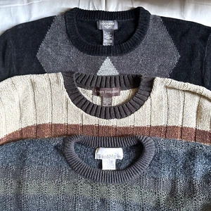 MEN New Long Sleeve Crew-Neck Sweaters  - Choice Size/Color - Picture 1 of 7